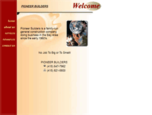 Tablet Screenshot of pioneerbuilders.net